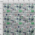 thumbnail image 3 of oneOone Velvet Green Fabric Medical Doodle Sewing Craft Projects Fabric Prints By Yard 58 Inch Wide, 3 of 4