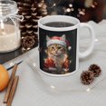 thumbnail image 5 of Coffee Mug 11oz, Merry Christmas Cat Lover Mug, Santa Costume Cat Tea Cup, 5 of 8