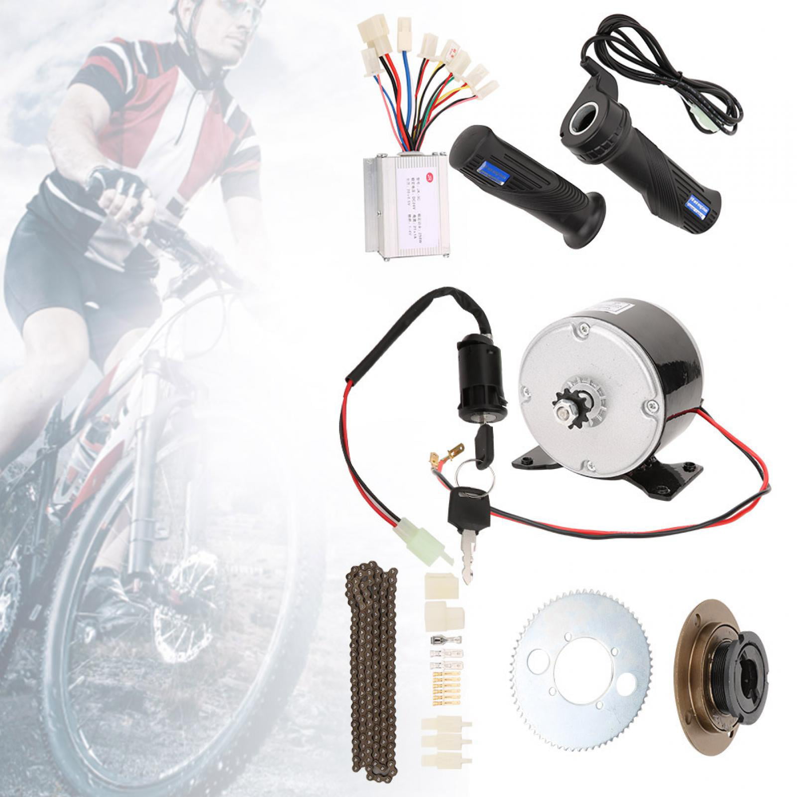 250W 24V electric brush motor conversion kit bicycle w control & 7 accessories 