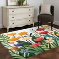 thumbnail image 5 of Spring Floral Area Rug 4x6 Washable Rug Non Slip Botanical Flower Leaf Plant Large Area Rug Indoor Floor Carpet for Entryway Bedroom Kitchen Living Room Home Office Dining Room Nursery, 5 of 8