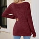 thumbnail image 5 of Puntoco Blusa regular sólida de manga larga con cuello cuadrado sexy de invierno para mujer Puntoco Puntoco-596, 5 of 5