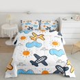 thumbnail image 2 of Castle Fairy Boys Girls Cute Aircraft Airplane 3 Pieces Queen Comforter Set,Transportation Theme Ultra Soft Bedding Sets,Cartoon Plane Bedding Comforter Set Breathable,Breathable Home Decor, 2 of 8