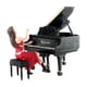 thumbnail image 2 of Disposición del modelo de escena de figura de pianista 1/64, figura de instrumento musical de pianista para negro rojo, 2 of 9