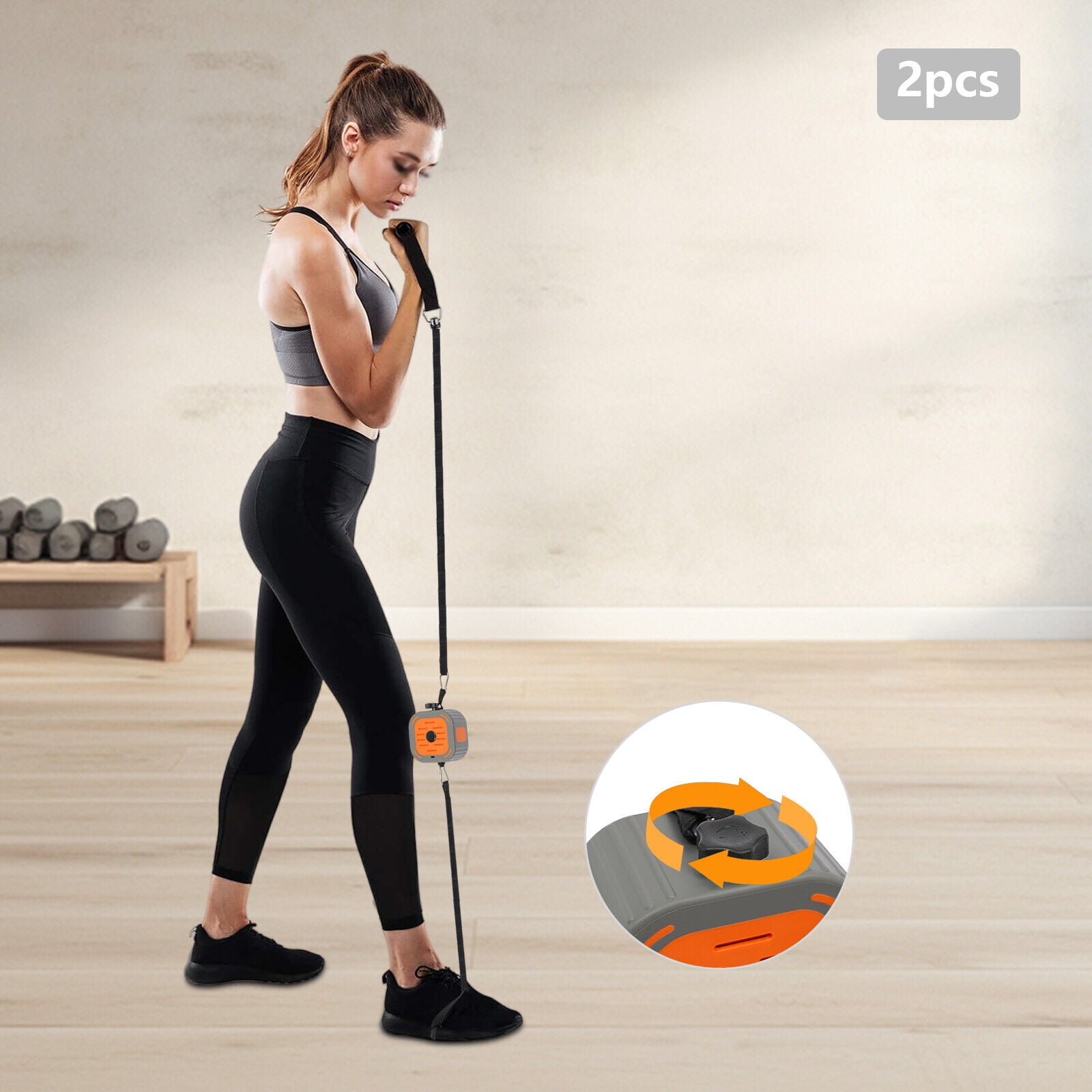 Workout Bands& Pump Set,Exercise Bands with Handles,Fitness Pump& Band Kit