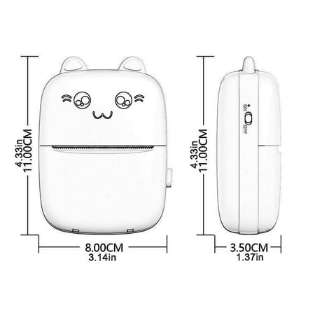 JUST BUY IT Handheld Mini Cute Cat Thermal Printer Mobile Phone ...