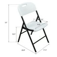 Ktaxon 4 Packs Portable Plastic Folding Chair w/ Handle White for Party