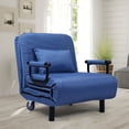 thumbnail image 2 of Ucloveria 74.8" Sleeper Chair Bed, 3-in-1 Convertible Sofa Chair with 5 Position Adjustable Backrest, 2 of 9