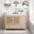 thumbnail image 3 of Alaterre Furniture Lucca 48 Inch Bathroom Vanity Without Sink (Natural), 3 of 11