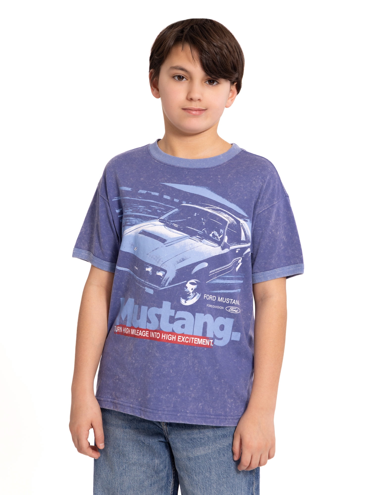 Mustang Boys Graphic Tee with Short Sleeves, Sizes 4-18