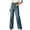 Blue, variant on Women's Wide Leg Jeans Casual High Waisted Stretch Denim Pants Trendy Baggy Straight Leg Jean Pant with Pockets