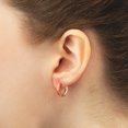 thumbnail image 2 of Gold Plated Transparent Pink Blush Enamel Huggie Hoop Earrings for Women, 2 of 5