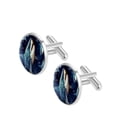 thumbnail image 2 of Shark Elegant Dress Shirt Cufflinks Set Made of Stainless Steel for Formal Occasions, 2 of 6