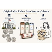 President Donald J. Trump 2026 $1 Coin Roll • 25 Brilliant Uncirculated Coins • Philadelphia Mint Official Bank Roll • America’s 250th 1776-2026