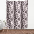 thumbnail image 4 of Ambesonne Vintage Fabric by the Yard Upholstery, Dotted Abstract Shapes Plot, 1 Yard, Magenta and Charcoal Grey, 4 of 5