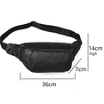 thumbnail image 2 of Apuakthei Riñonera de cuero para correr, ajustable, riñonera deportiva, para correr, viajar, andar en bicicleta, 2 of 5