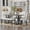 Gray, variant on 6-Piece Dining Table Set, Modern Rectangular Wood Table with 4 Upholstered Chairs and 1 Bench, Kitchen Table with Unique Legs for Dining Room and Kitchen, Gray