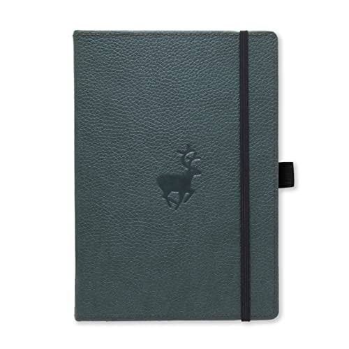 Libreta Dingbats, ciervo verde, A5 - Tapa dura - Papel 100gsm - Bolsillo, cierre elástico, marcador