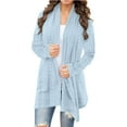 thumbnail image 2 of AherBiu Womens Lightweight Cardigan Longer Length Casual Crochet Open-Front Sweater Jacket with Pockets, 2 of 7