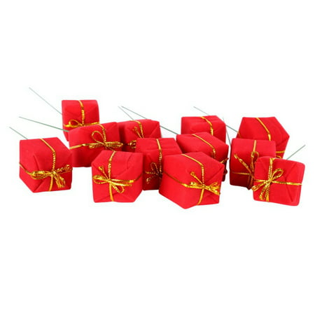 12pc/Set Christmas Xmas Tree Hanging Mini Candy Gift Box Party Shiny Home (Best Candy Gifts Christmas)