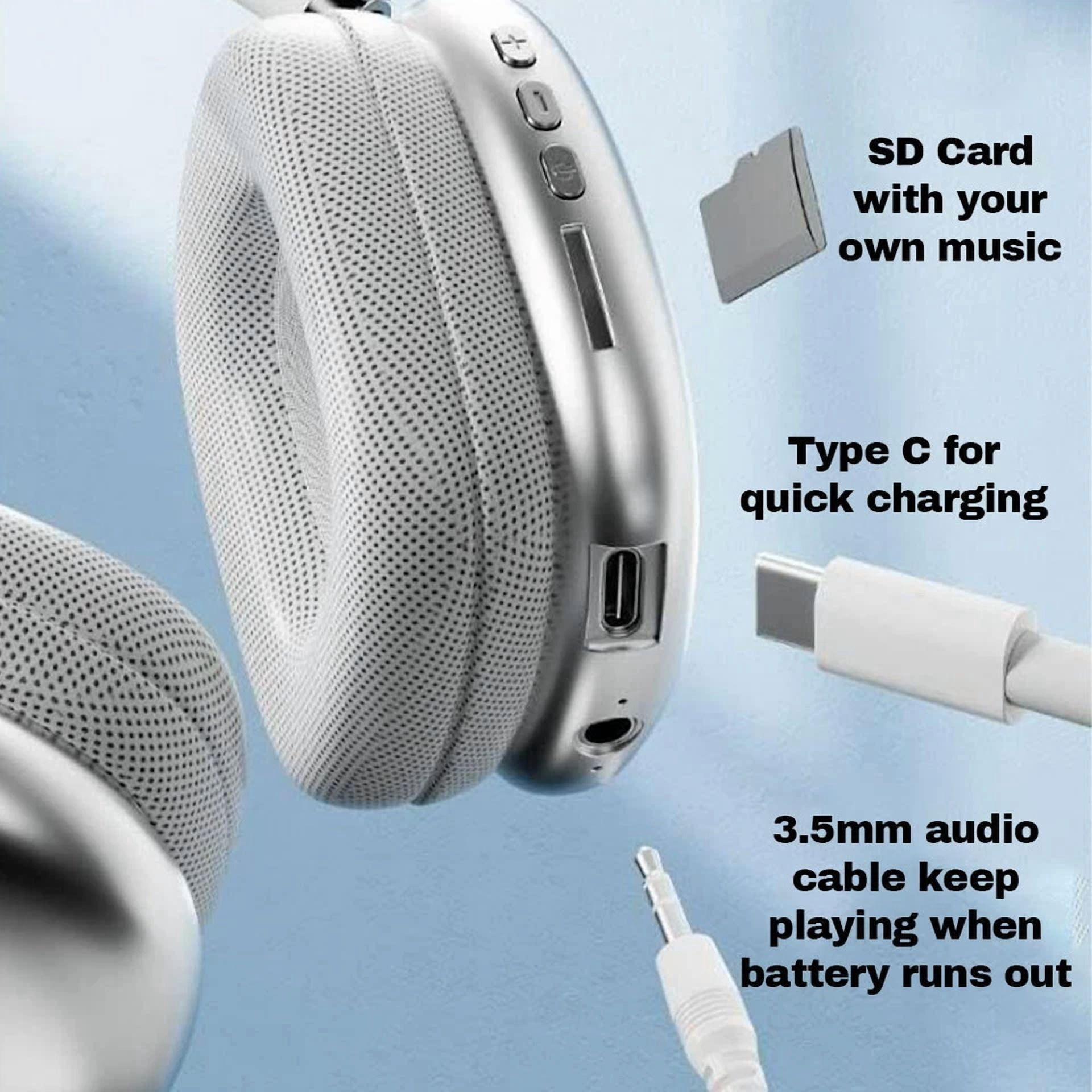 RHEA- Super Bass Wireless Headphones Headsets Bluetooth 5.0 Stereo Over Ear Earphones