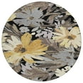 thumbnail image 2 of Addison Rugs Chantille Indoor/Outdoor Transitional Floral Black Washable Round Rug, 8' x 8', 2 of 6
