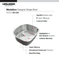 thumbnail image 3 of Houzer Medallion Designer 24 in Stainless Steel Undermount Single D Bowl Kitchen Sink with Strainer- MS-2409-1, 3 of 6