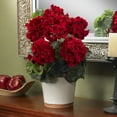 thumbnail image 2 of Nearly Natural 17" Geranium Silk Plant, Green, 2 of 4