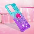 thumbnail image 7 of Slim Fit Phone Case for Redmi Note 12 4G, Bling Shiny Quicksand Effect TPU Bumper Case with Four Corners Heavy Anti-Fall Protection for Redmi Note 12 4G,Blue Purple, 7 of 7