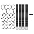 thumbnail image 1 of Estacas de viento Zulema 4 piezas anclaje Redondo 30cm Plata, 1 of 7
