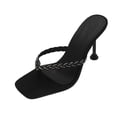 thumbnail image 2 of Chanclas cruzadas tejidas con diamantes de imitación, zapatillas de tacón alto para mujer Wmkox8yii  hj789, 2 of 7