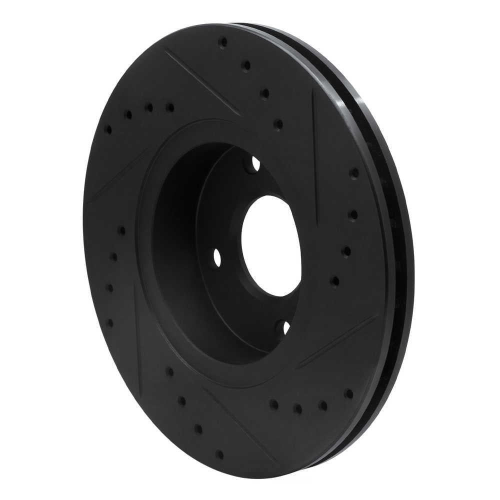 Dynamic Friction Company 633-56017L DFC Brake Rotor - Drilled And Slotted - Black
