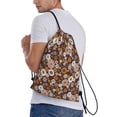 thumbnail image 4 of Yiaed Sunflowers Print Drawstring Bags Drawstring Backpack Bulk String Back Pack Gym Sport Bag-Medium, 4 of 5