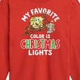 thumbnail image 3 of SpongeBob SquarePants - My Favorite Color Is Christmas Lights - Toddler And Youth Long Sleeve Graphic T-Shirt, 3 of 6