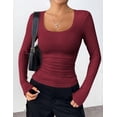 thumbnail image 4 of Zeagoo Long Sleeve Top Dress Shirt Fitted Square Neck T Shirts Soft Undershirt Clothes, 4 of 5