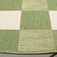 thumbnail image 3 of SAFAVIEH Courtyard Talbot Checkered Indoor/Outdoor Area Rug, Green/Sage, 2'7" x 2'7" Round, 3 of 11
