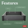thumbnail image 4 of Keter 48" Wood Look Raised Garden Bed, Durable Outdoor Herb Garden Planter for Vegetables, Flowers, and Succulents, Grey, 4 of 13