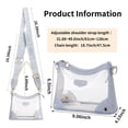 thumbnail image 5 of Tinyat Clear Handbag for Women Crossbody Bag with Metal Chain Multi-Scene Use for Concert Outdoor Commute Stadium Blue, 5 of 7