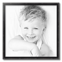 ArtToFrames 24" x 24" Black Picture Frame, 24x24 inch Black Wood Poster Frame (WOM-4625)