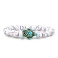 thumbnail image 6 of 2024 Turquoise Natural Stone Turtle Beaded Elastic Jewelry Bracelet Men Q9C1, 6 of 8