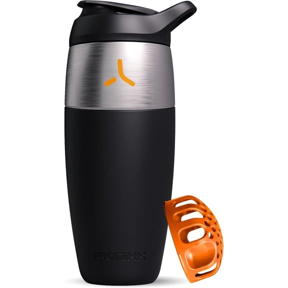 32oz Stainless Steel Protein Shaker Bottle – Leak-Proof Metal Shaker Cup with Snap-Fit Agitator for Smooth, Clump-Free Shakes – BPA-Free, Odor Resistant, Easy to Clean