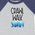 thumbnail image 4 of Inktastic Crawl Walk Swim Wave Design Boys or Girls Baby Bodysuit, 4 of 5