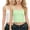 Green, variant on 2 Pack Girls Tank Tops Summer Spaghetti Strap Sleeveless Crop Cami Top Scoop Neck Undershirts for Teens Girls 3-14 Years