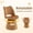 Brown, variant on Accent Chair with Hollow Back Design, Modern Chenille Dining Chair, Upholstered Vanity Chair with Metal Base for Living Room, Bedroom, Brown