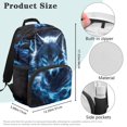 thumbnail image 7 of Uorisanigo Kids Backpack for Boys 6-12, 17 Inch Casual Lightning Wolf Print Sports Daypack with Front Zipper Pocket, Great for School, Hiking and Outdoor Activities, 7 of 7