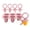 Deep pink Model B, variant on lanema 6 Piece Teething Ice Popsicles Molds For Infants Silicone Ice Cubes Tray With Chewable Edges Safe For Babies Teeth And Dishwasher Friendly