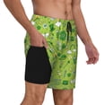 thumbnail image 2 of Cauagu St. Patrick's day1 Print Mens Swim Trunks Quick Dry Board Shorts Swim Shorts with Compression Liner Bathing Suits-Small, 2 of 6