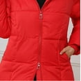 thumbnail image 5 of iOPQO Womens Puffer Coat Womens Long Coat Womens Parka Winter Coats Puffer Jacket Womens Puffer Jacket with Hood Winter Outfits for Women Puffy Coats for Women Red M, 5 of 7
