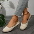 thumbnail image 6 of Hopeusnice Flats Shoes for Women Non-Slip Canvas Materials Summer And Fall Shoes Soft Breathable Flat Heel Trendy Pumps Shoes Women's Flats Shoes Slip-Resistant Walking Shoes Beige 38, 6 of 9
