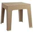 thumbnail image 1 of Sunnydaze 17.75" Square Polypropylene Outdoor Patio Side Table - Beige, 1 of 10
