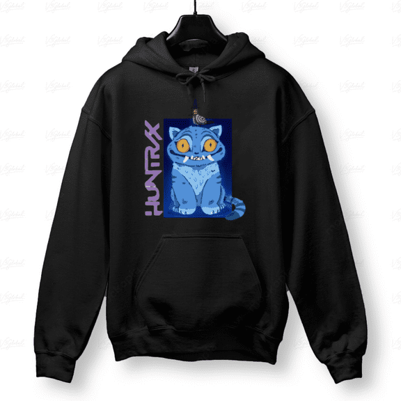 Korean Derpy Blue Tiger Cute Fan Art Graphic Hoodie Shirt, for Men & Women, up to Size 5XL
